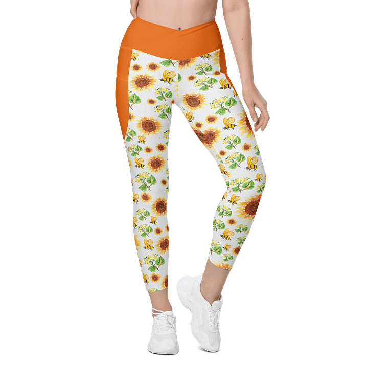 Sun-Ready Sunflower Leggings with Pockets product image (1)