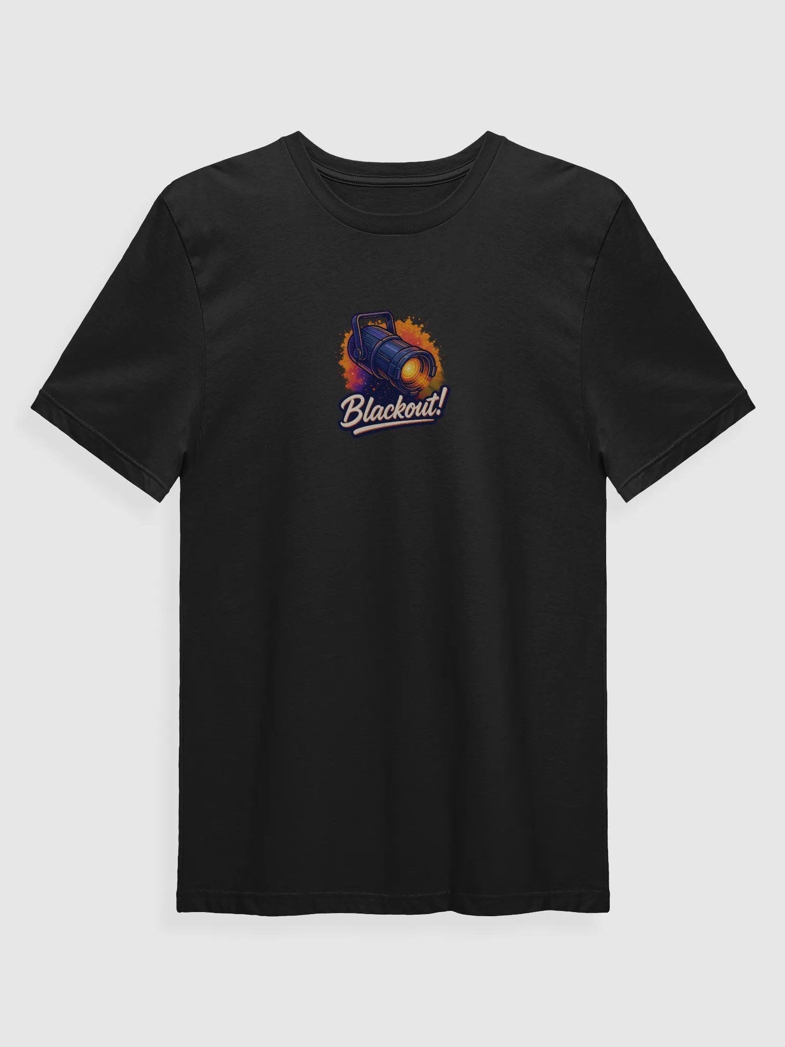 Theatrically Jerry: "Black Out" Stage Light Design T-Shirt product image (4)