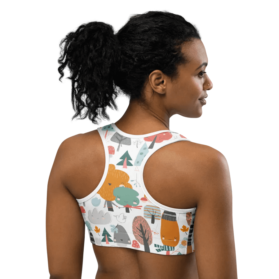 Whimsical Forest Non-Adjustable Sports Bra product image (4)
