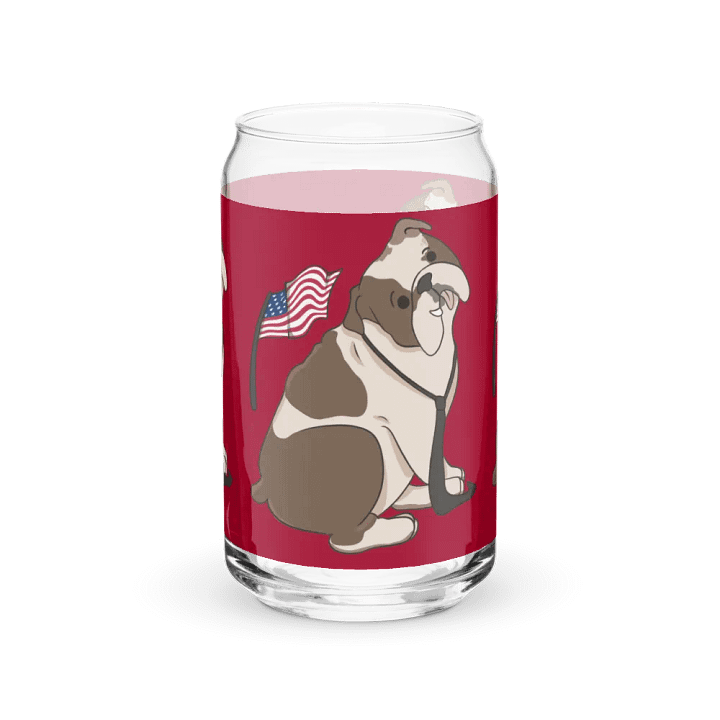 Patriotic Bulldog Glass product image (1)