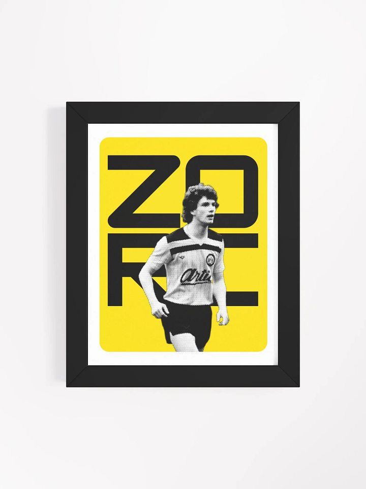 Michael Zorc BW Borussia Dortmund Name Art Framed Print product image (1)
