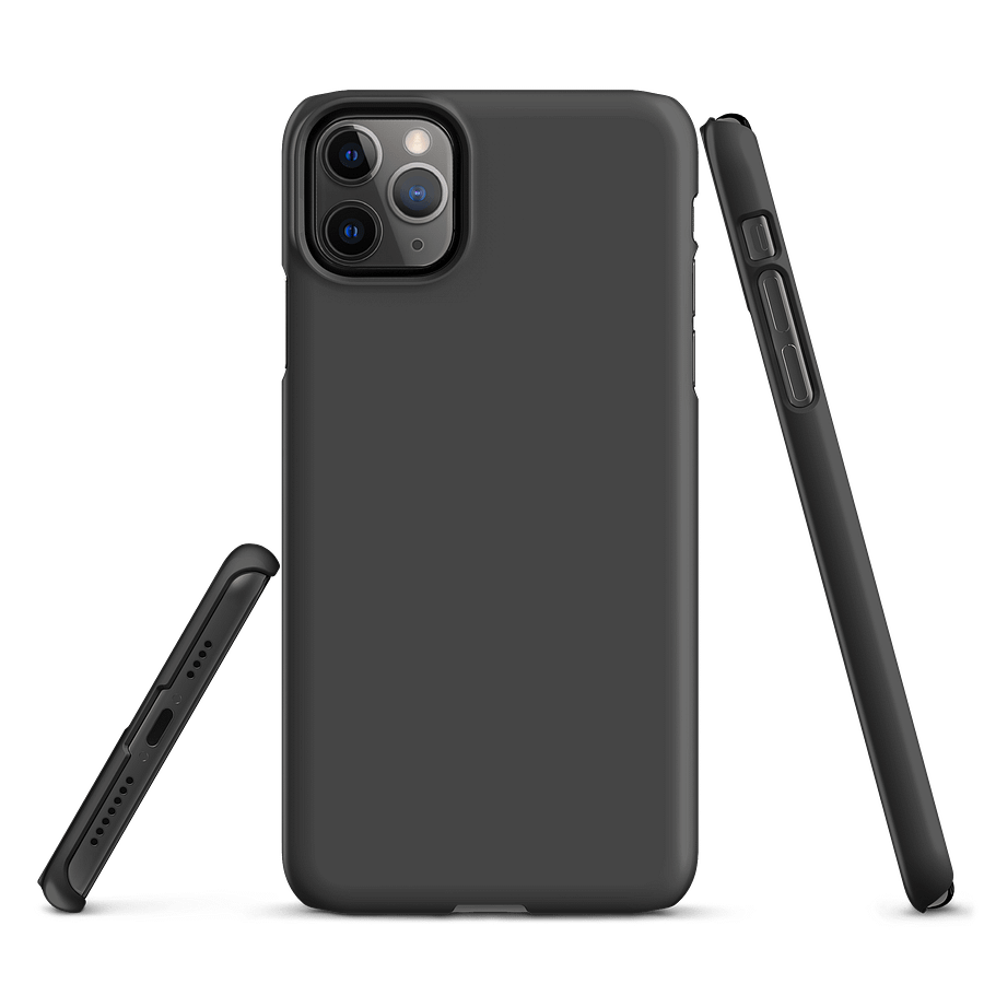 Off Black Deep Gray Solid Color iPhone® Matte Snap Case product image (3)