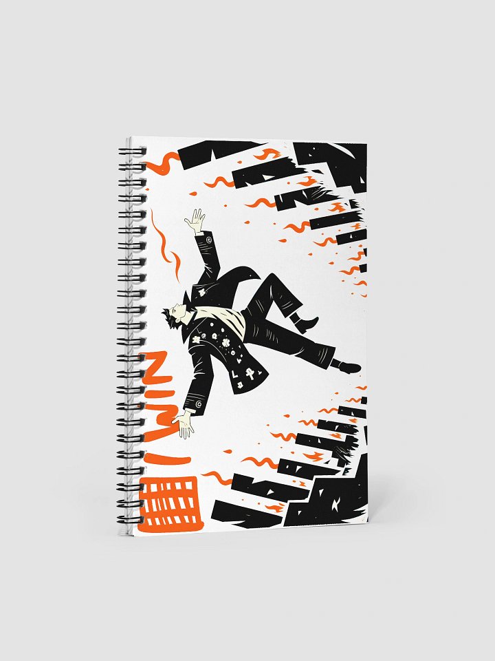 I Win Flame Art Print – Bold Triumphant Spiral Notebook product image (1)
