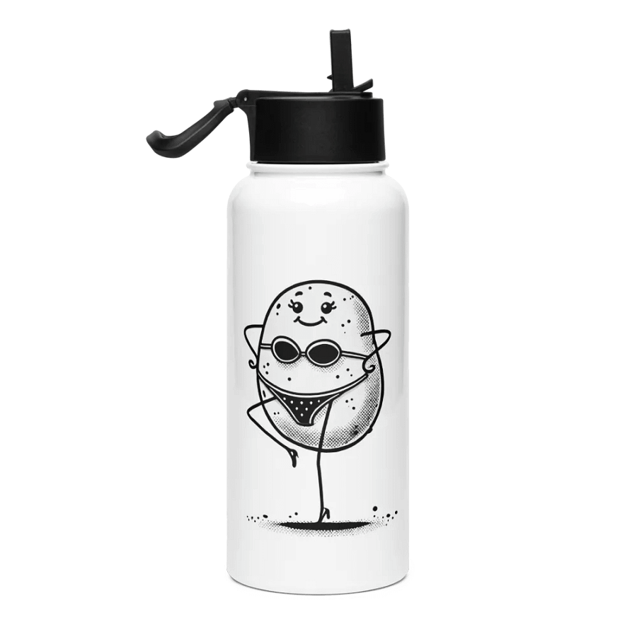 Sassy Pinup Potato Stainless Straw Top Water Bottle product image (1)