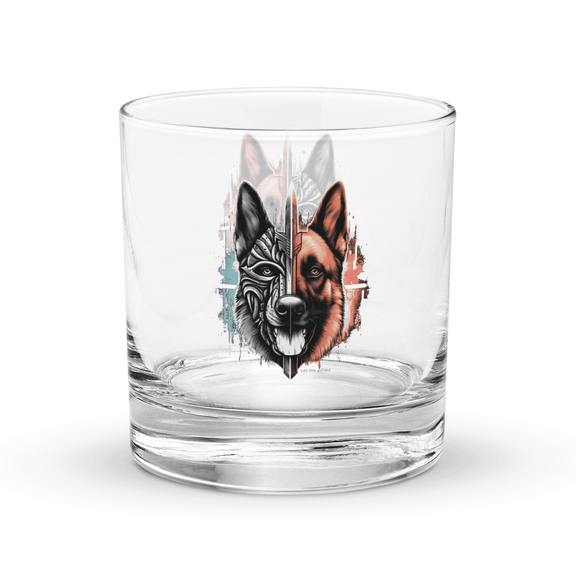 Warrior Malinois Whiskey Rocks Glass product image (1)