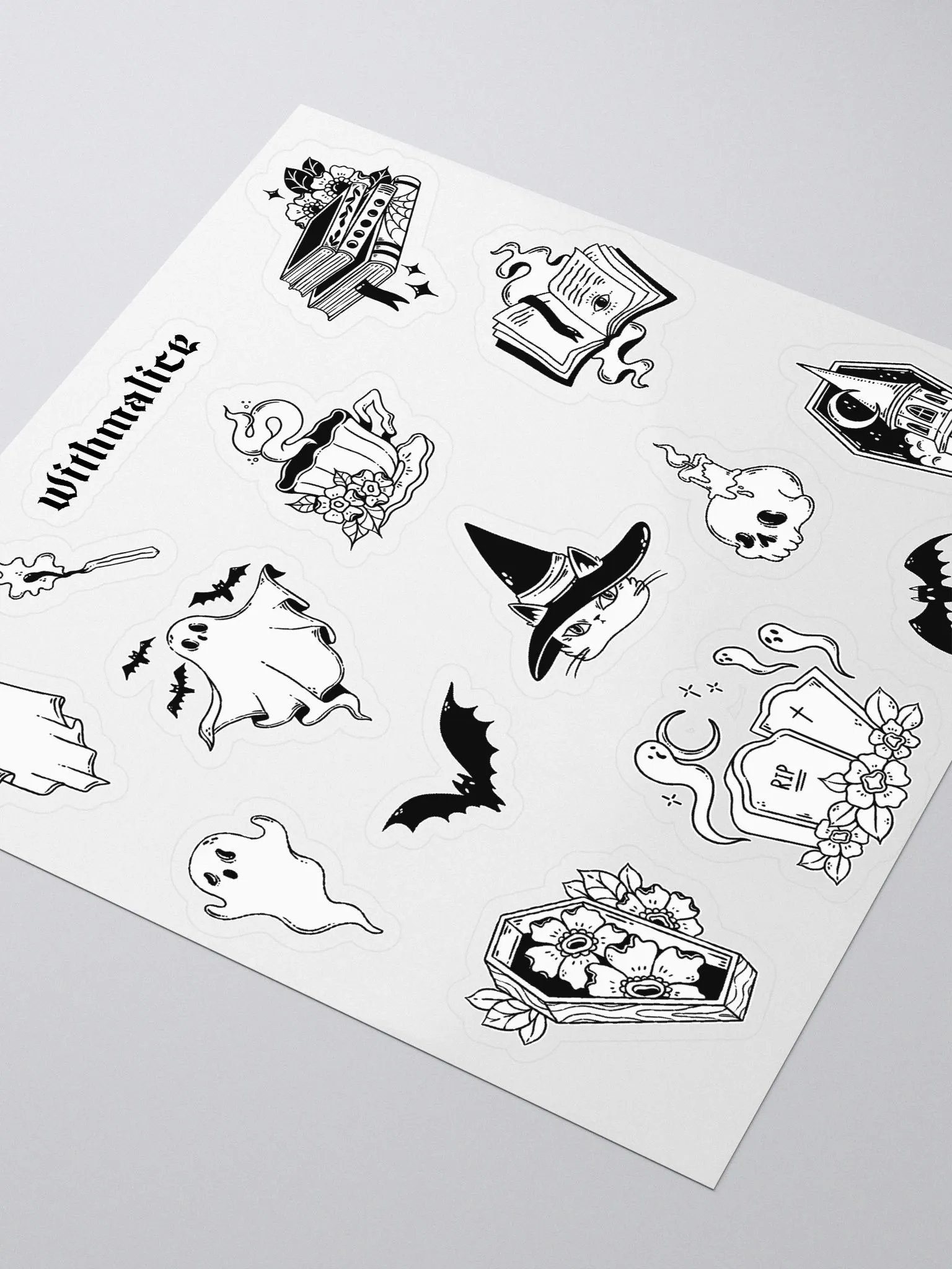 ghostly black & white stickers product image (4)