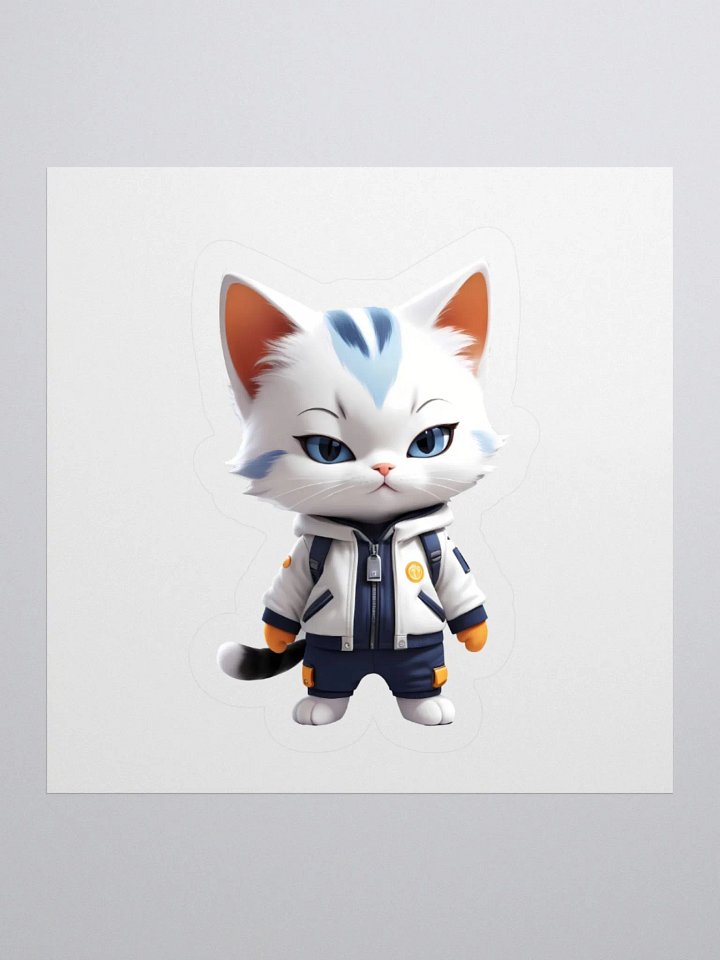 Cool and Adorable Cat kiss-cut Sticker product image (1)