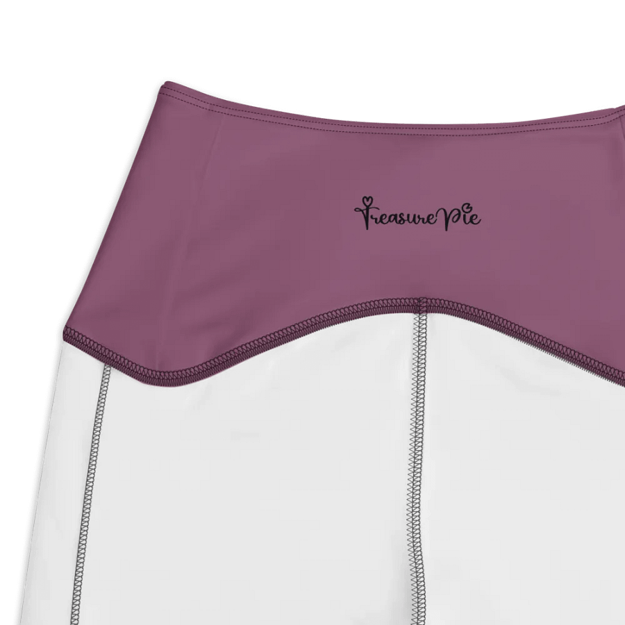 Plain Dark Lilac Purple Soft Summer Women's High Waisted Premium Crossover Leggings with Pockets by Treasure Pie product image (4)