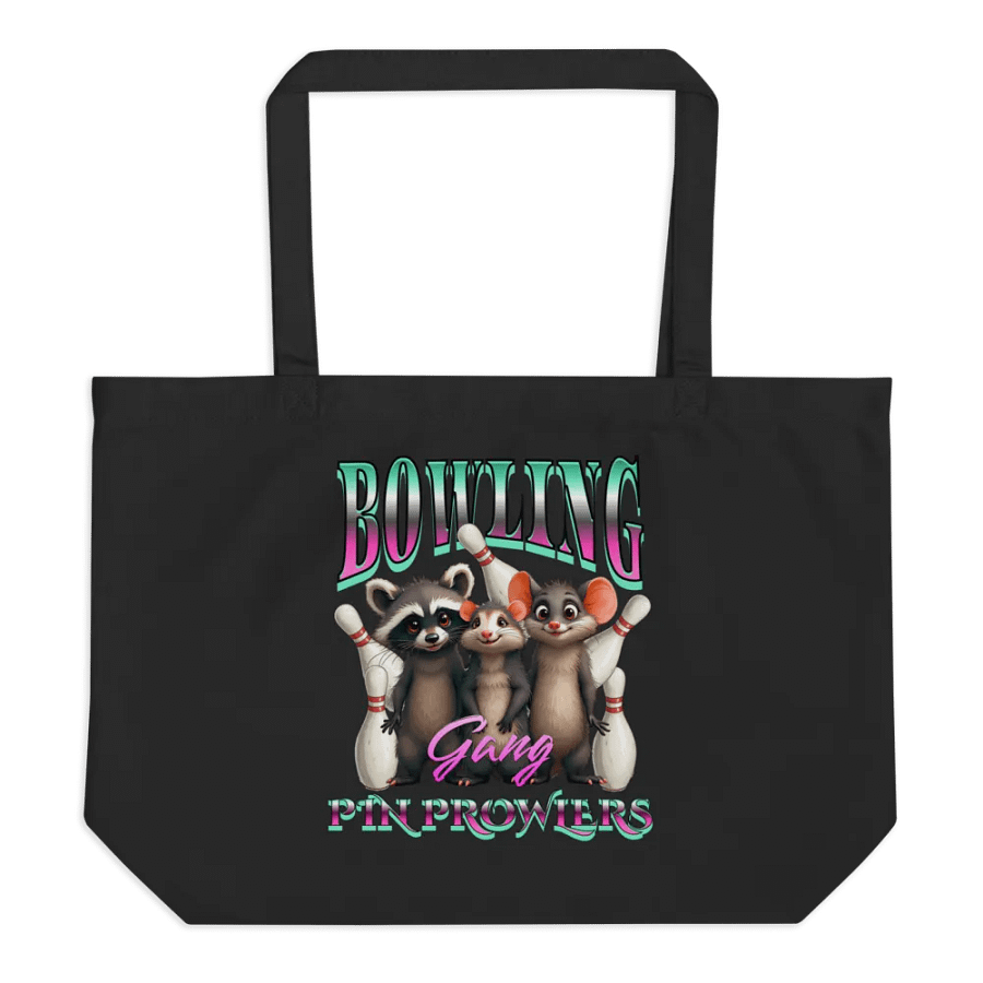 Bowling Gang Pin Prowlers Raccoon Organic Tote product image (1)