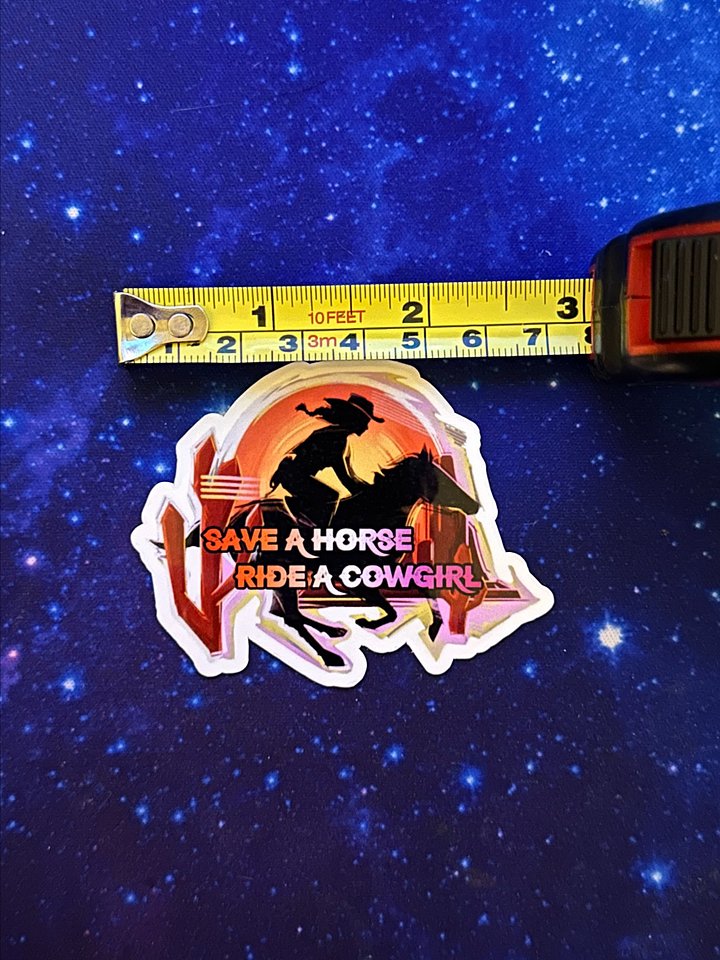 Save a Horse, Ride a Cowgirl (Cowgirl Widow) Sticker product image (2)