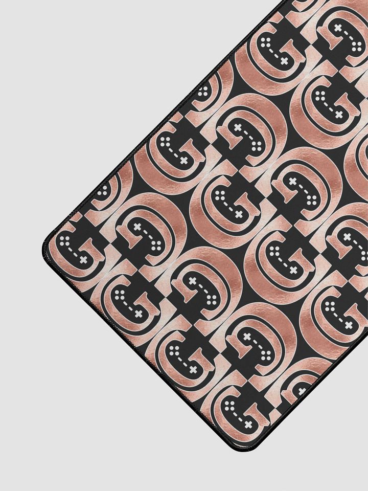Dark Rose Gold Logo Pattern Mouse Pad product image (2)