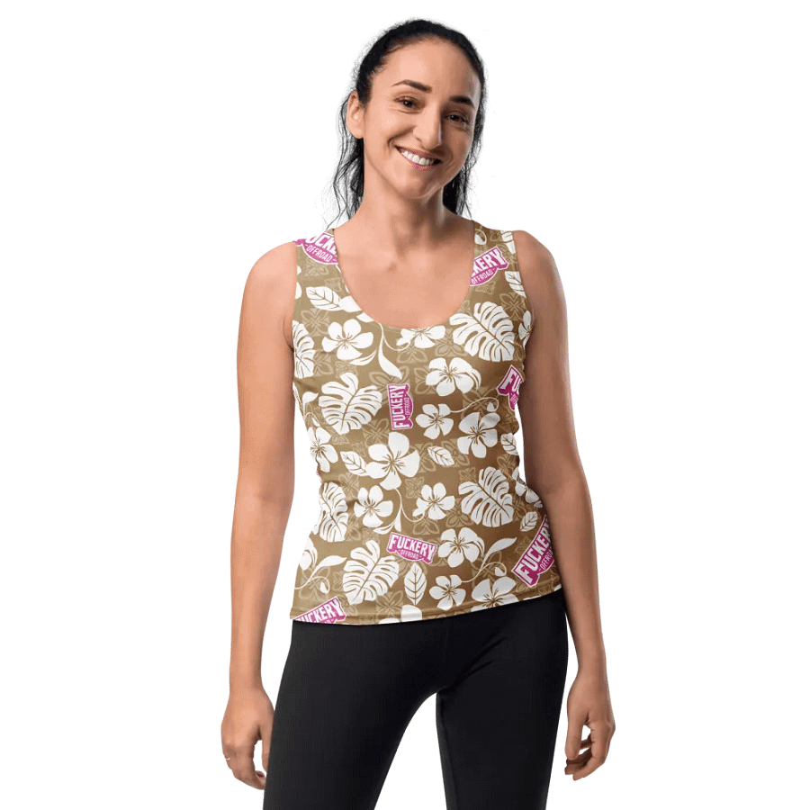 Ladies Fuckey Offroad Tank Top - Tan/Pink product image (9)
