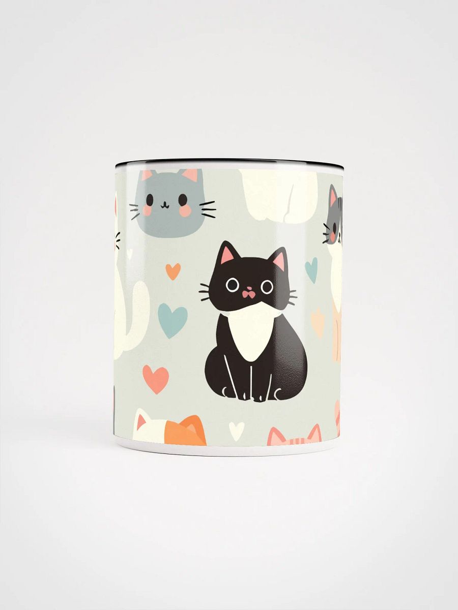 Pastel Cat Pattern Mug with Color Inside product image (5)