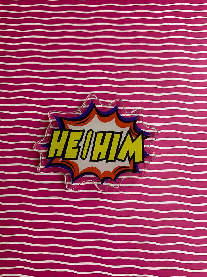 Comic Book Pronoun Pins product image (1)
