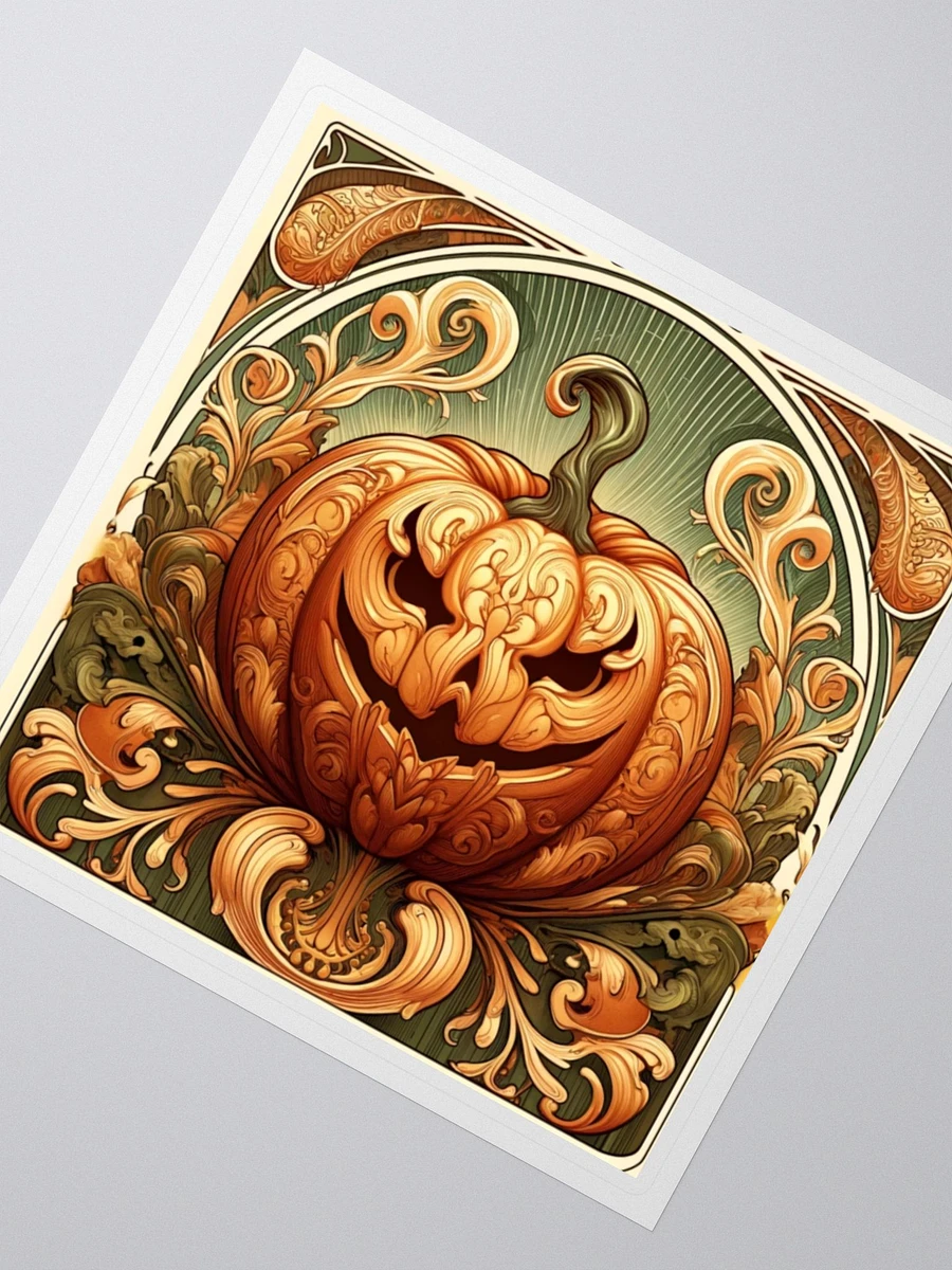 Carved Jack O' Lantern Vinyl Sticker – Spooky Halloween Decor product image (2)