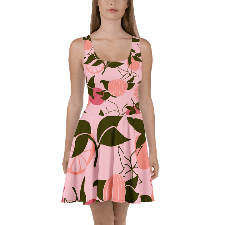 Citrus Grove Delight Skater Dress product image (2)