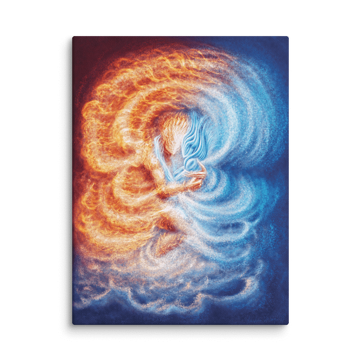 Fire and Ice Embracing Canvas Print product image (2)