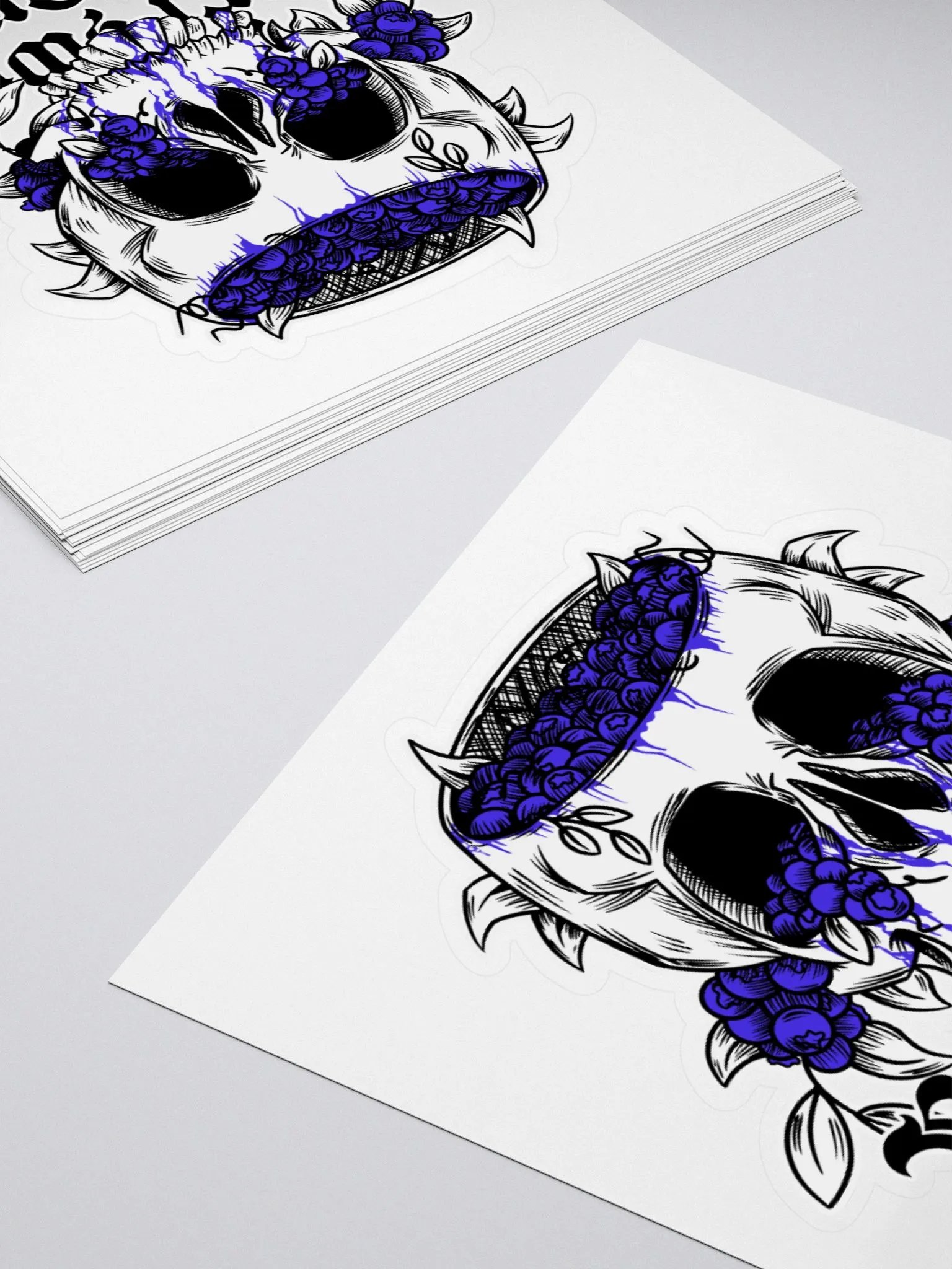 Blueberry Skull - Die Cut Sticker product image (2)