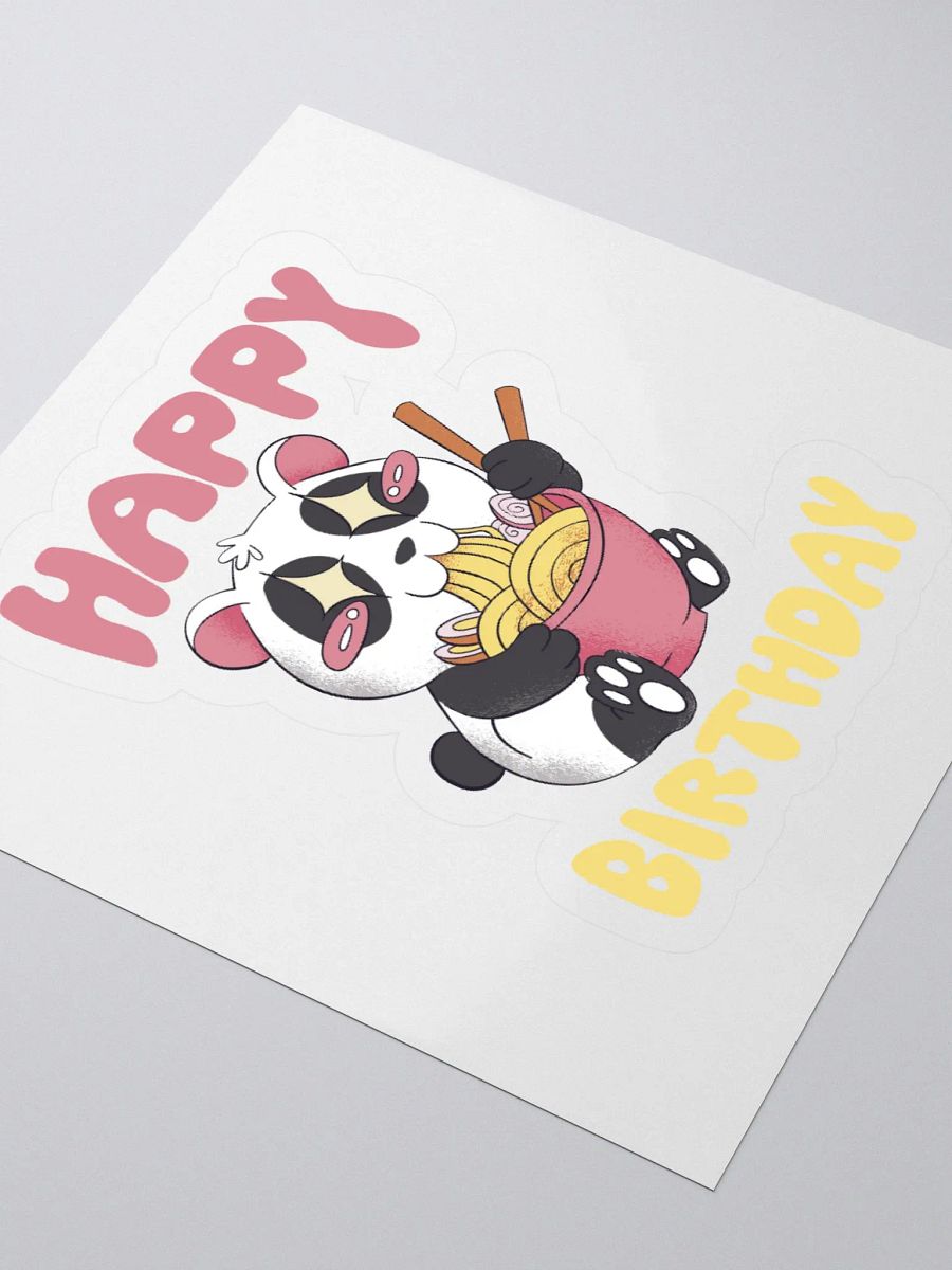 Happy Birthday (Panda Eating Noodles) Sticker product image (3)
