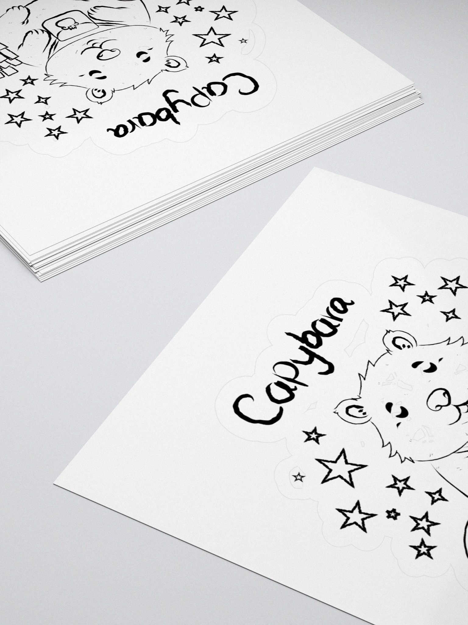 Capybara's Lunch Break Kiss Cut Stickers product image (10)