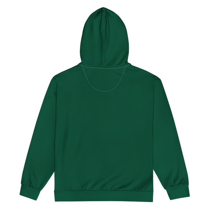 Out of Touch Billionaire Money Green Solid Color Eco Friendly Unisex Zip Hoodie product image (2)