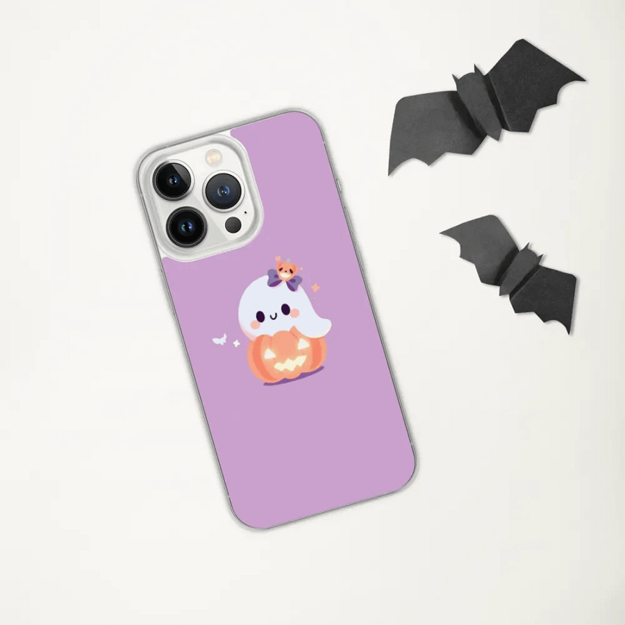 Spooky Pumpkin Ghost iPhone Case product image (33)