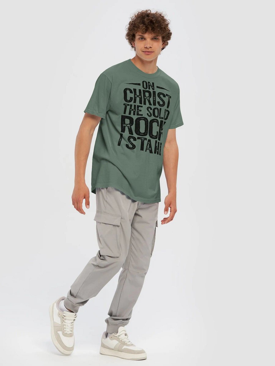 On Christ the Solid Rock I Stand Garment-Dyed Comfort Colors Christian T-Shirt product image (5)