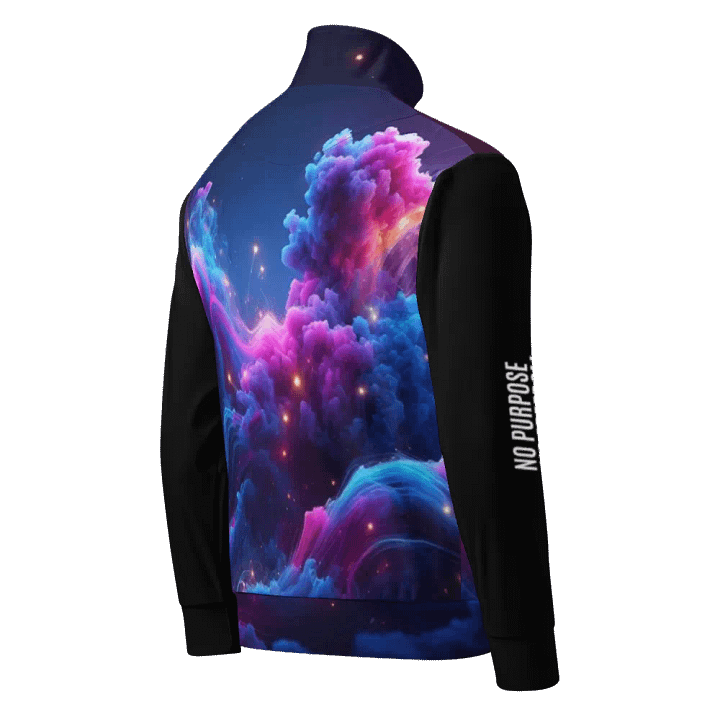 Cosmic Freedom Swirl Unisex Track Jacket | AI Design no purpose no freedom product image (2)
