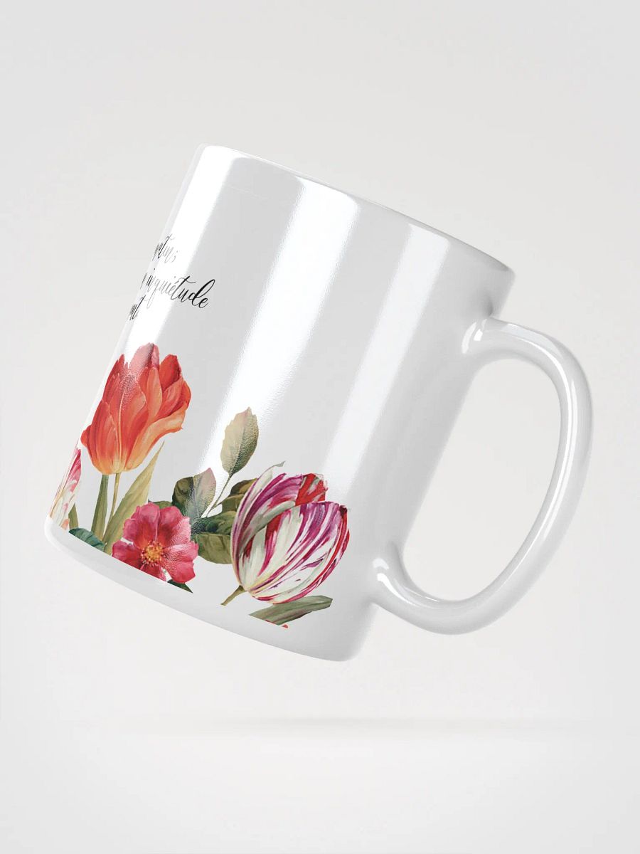 'Ô Jéhovah, Tu Entendras' Psaume 5:3 Floral Glossy Mug product image (6)