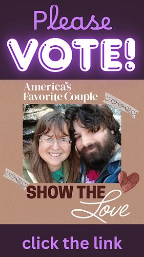 IT’S OFFICIAL!
We’re in the running for AMERICA’S FAVORITE COUPLE
And guess what? WE NEED YOUR VOTE!

We’re going up against ...