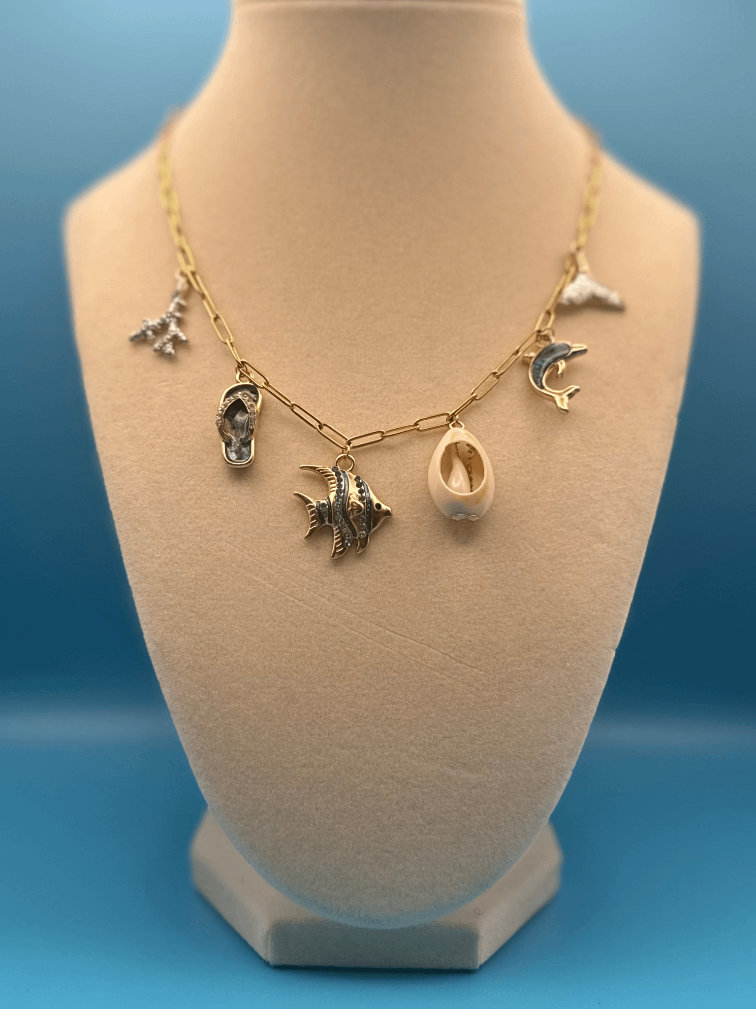 Gold Beach Girl Paperclip Necklace product image (1)