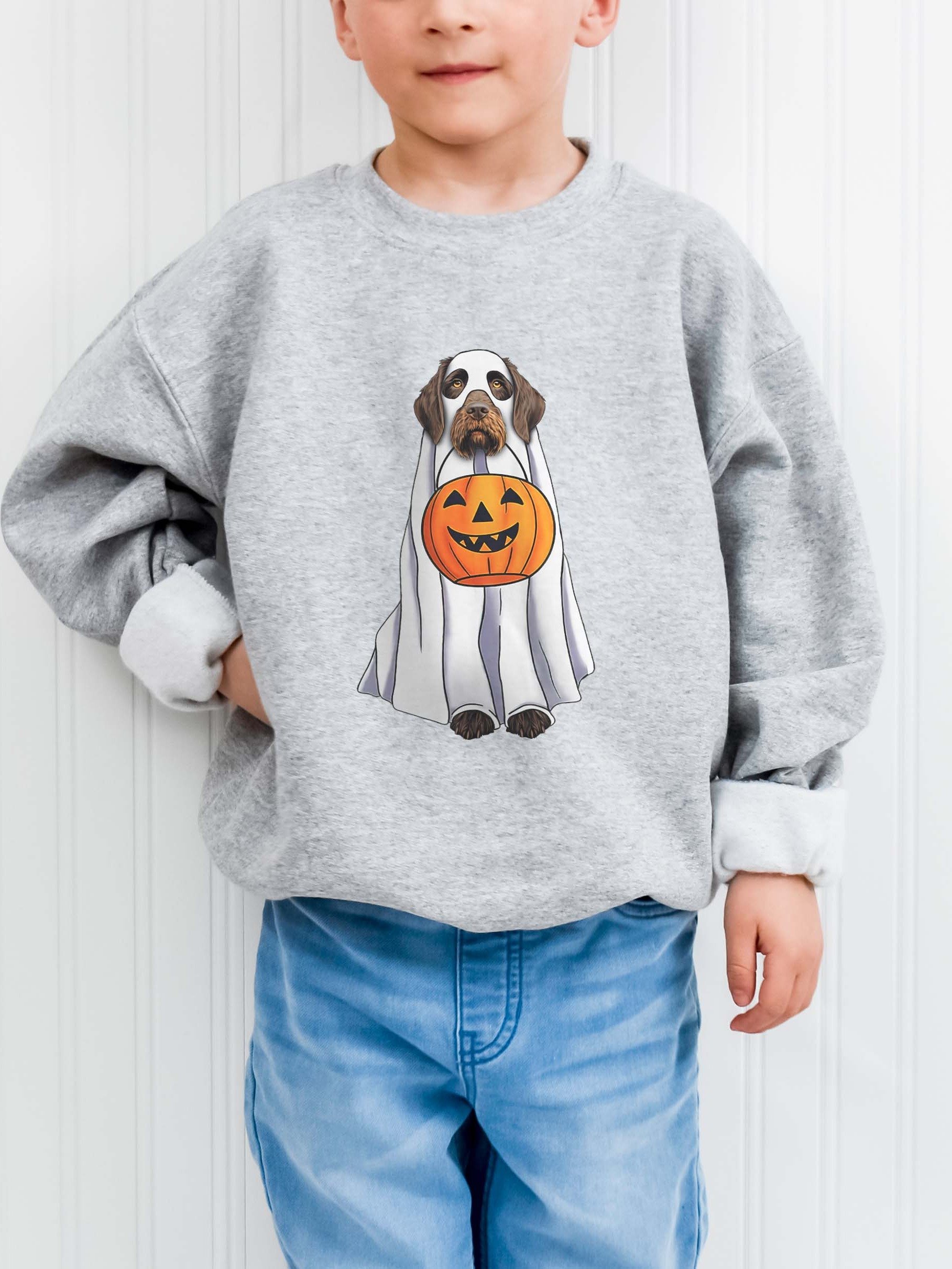 Halloween German Wirehaired Pointer(Liver Roan) Youth Sweatshirt product image (3)