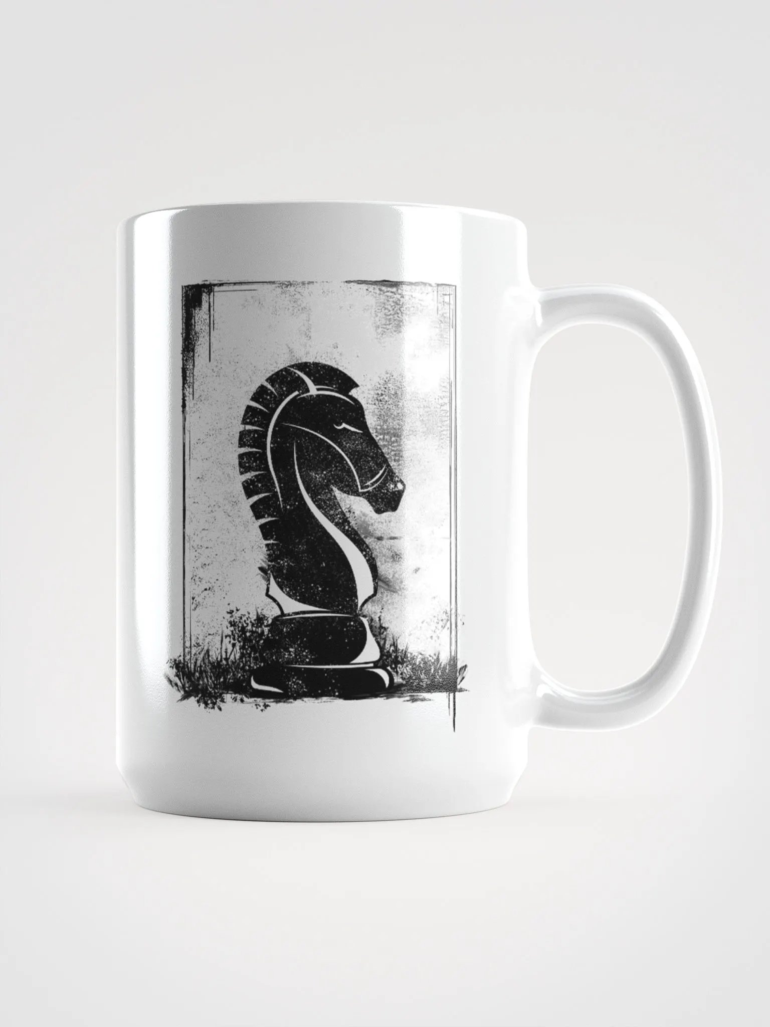 Grunge Chess: Knight's Steed 15 oz. mug product image (1)