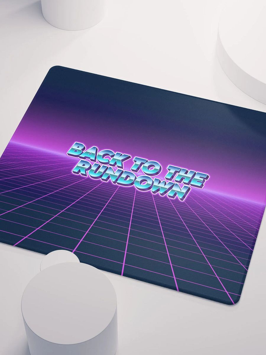 'Back To The Rundown' 80's Synth Grid Gaming Mousepad product image (3)
