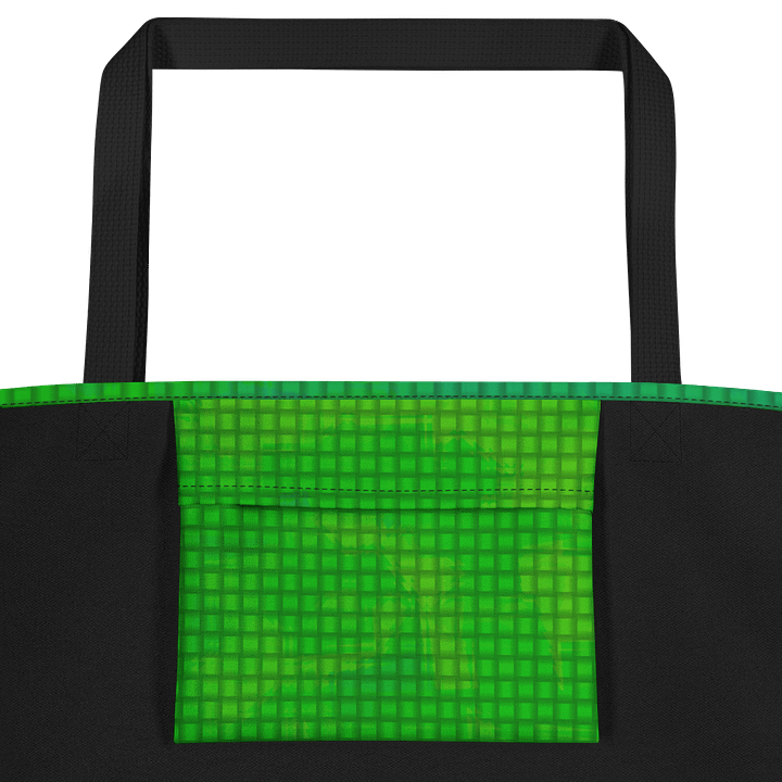 Green Grid All-Over Tote Bag product image (2)
