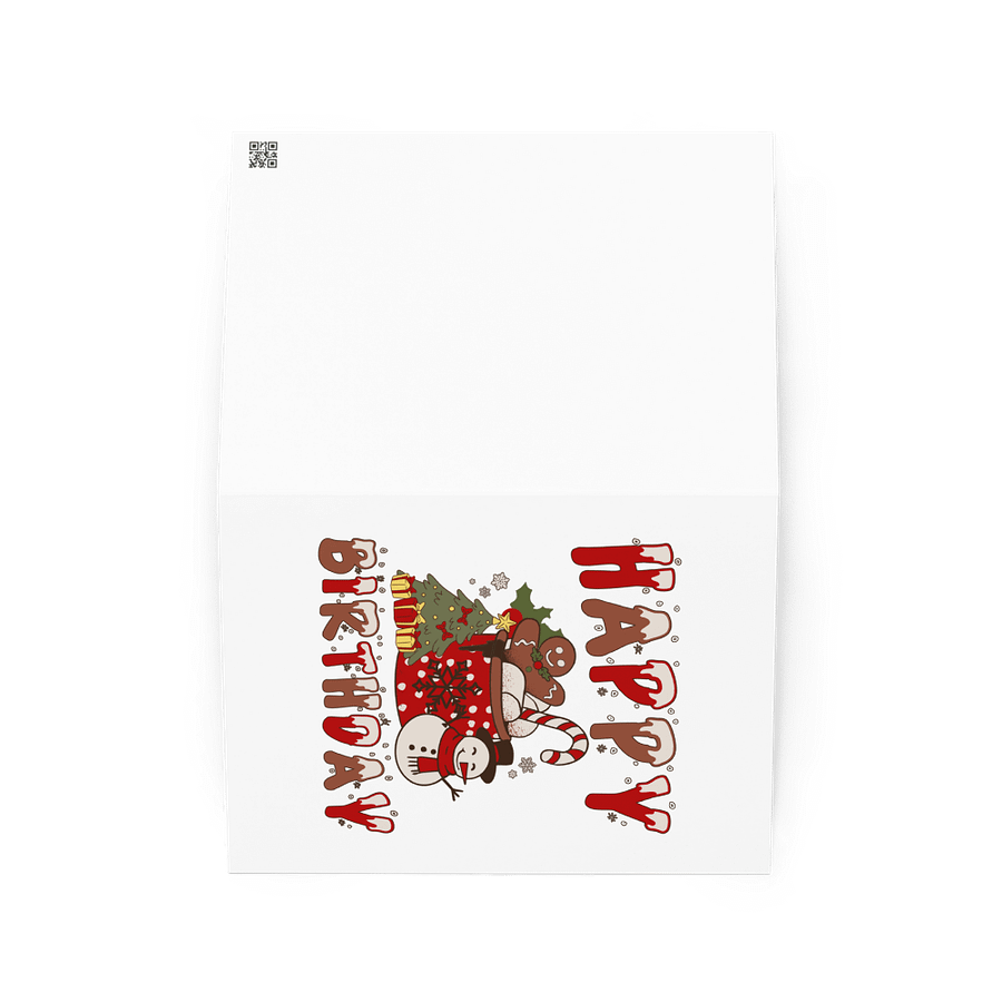 Happy Birthday (Christmas) Birthday Card 5" x 7" product image (2)