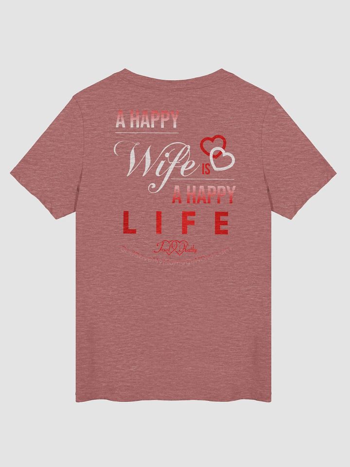 Damn, You are one Lucky Man & A Happy Wife is a Happy Life! V-Neck Tee product image (2)