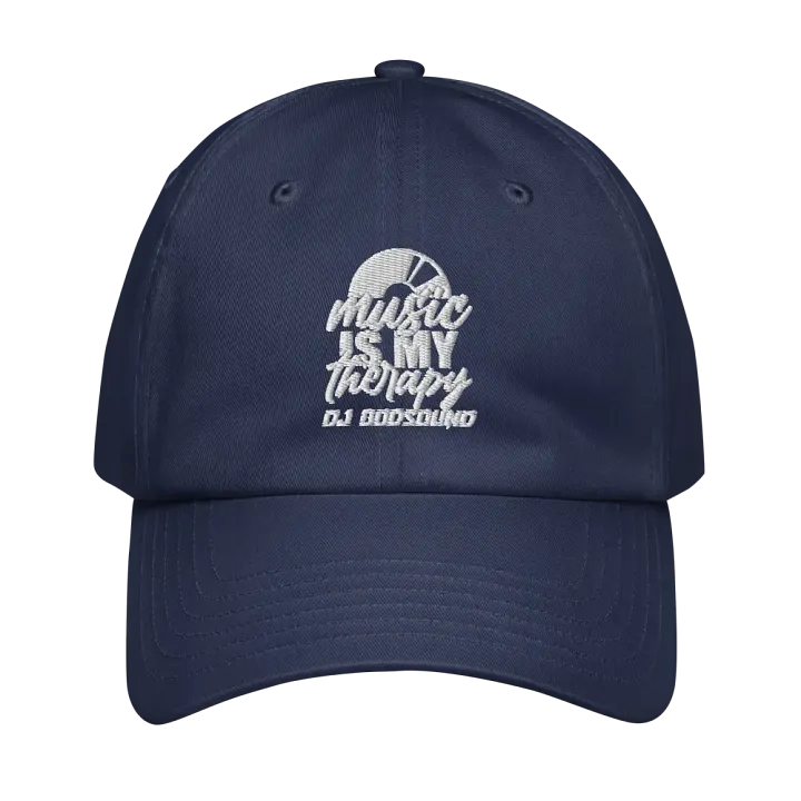 Stylish Under Armour® Dad Hat "Music Is My Therapy" Dad Cap in Navy Blue by DJ GodSOUND! product image (1)