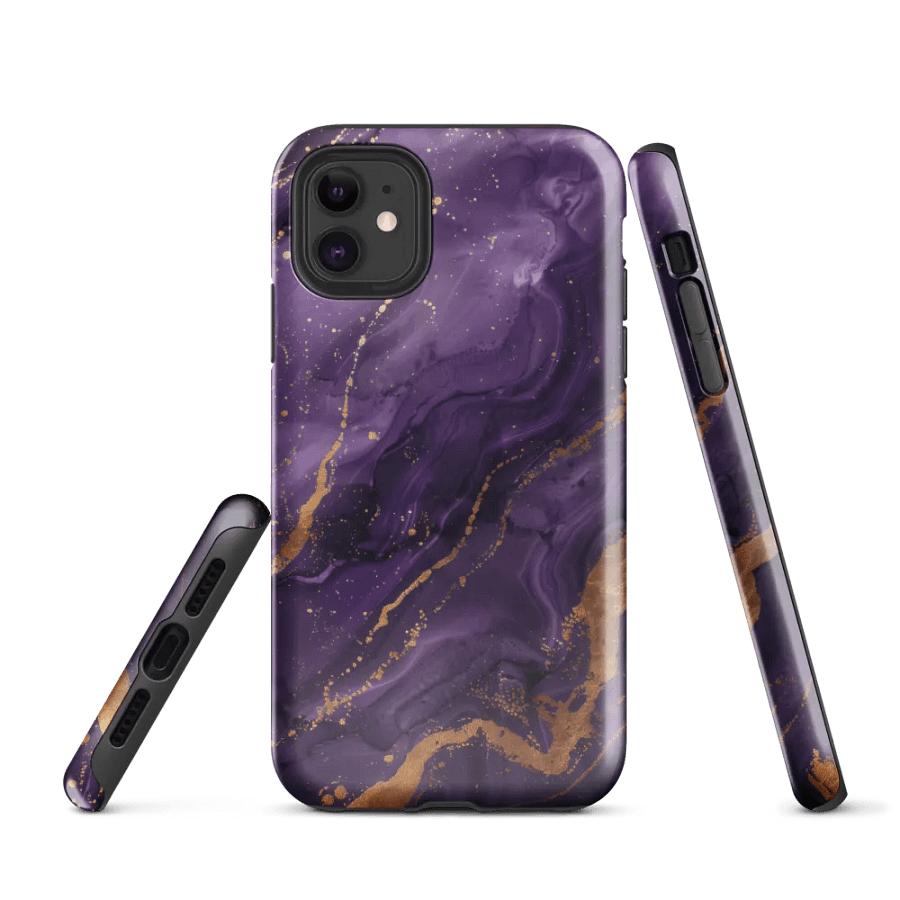 Purple Marble Tough iPhone Case product image (1)