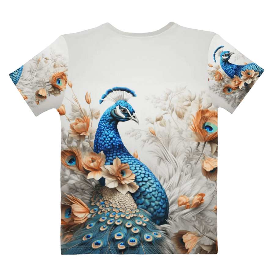 Realistic Peacock T shirt product image (3)