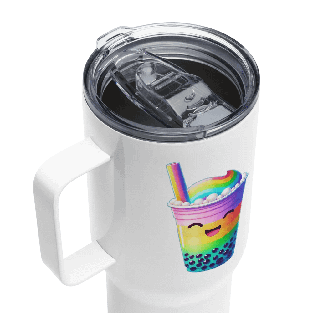 Rainbow Bubble Tea Happiness Travel Mug product image (4)