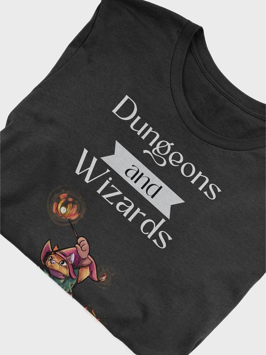 Cat Fire Wizard 'Dungeons and Wizards' T-Shirt - Fantasy Feline Apparel product image (5)
