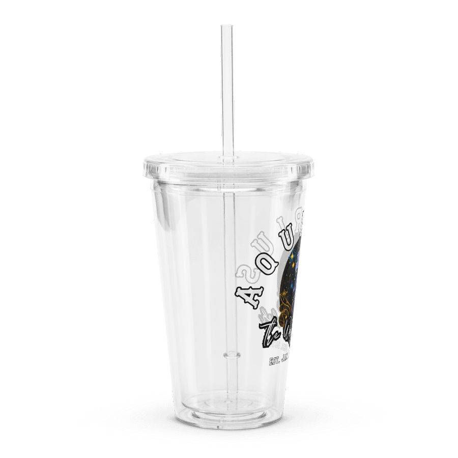 Aquarius - Zodiac Double Wall Clear Plastic Tumbler product image (3)