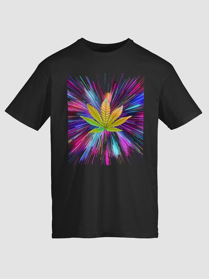 Energetic Leaf on Colorful Light Streaks Unisex T-Shirt product image (1)