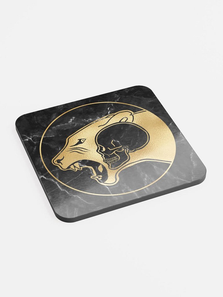 Sekhali Logo Gold Foil Glossed Cork Coaster product image (2)