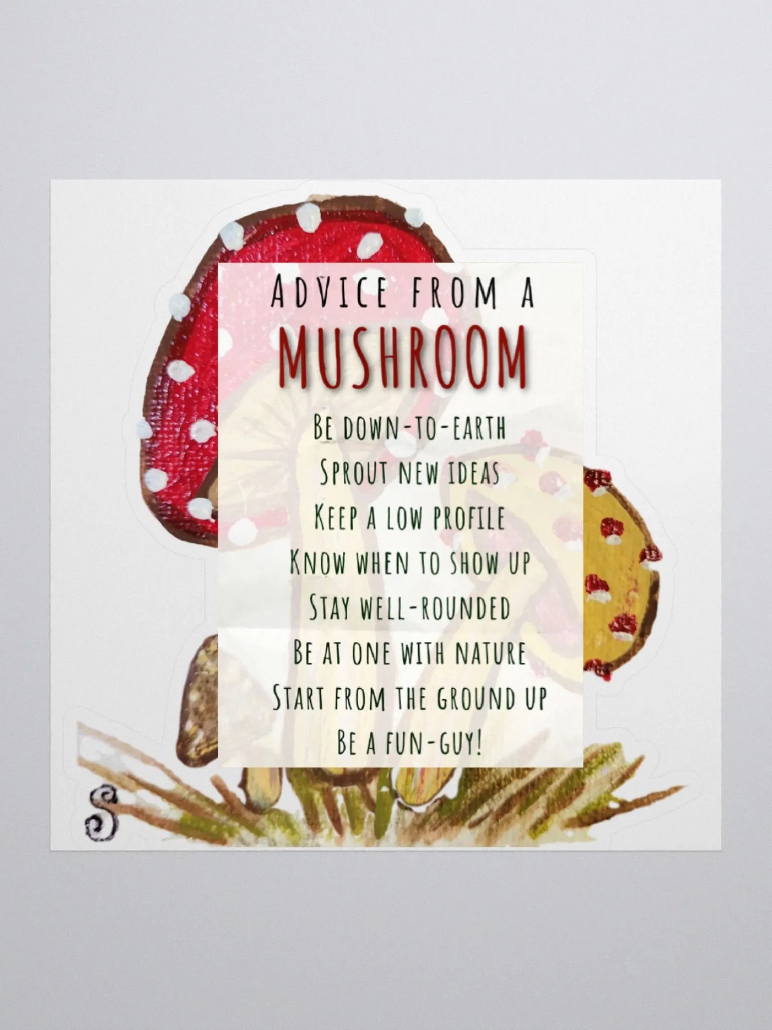 Magic Mushroom Life Advice Stickers product image (1)