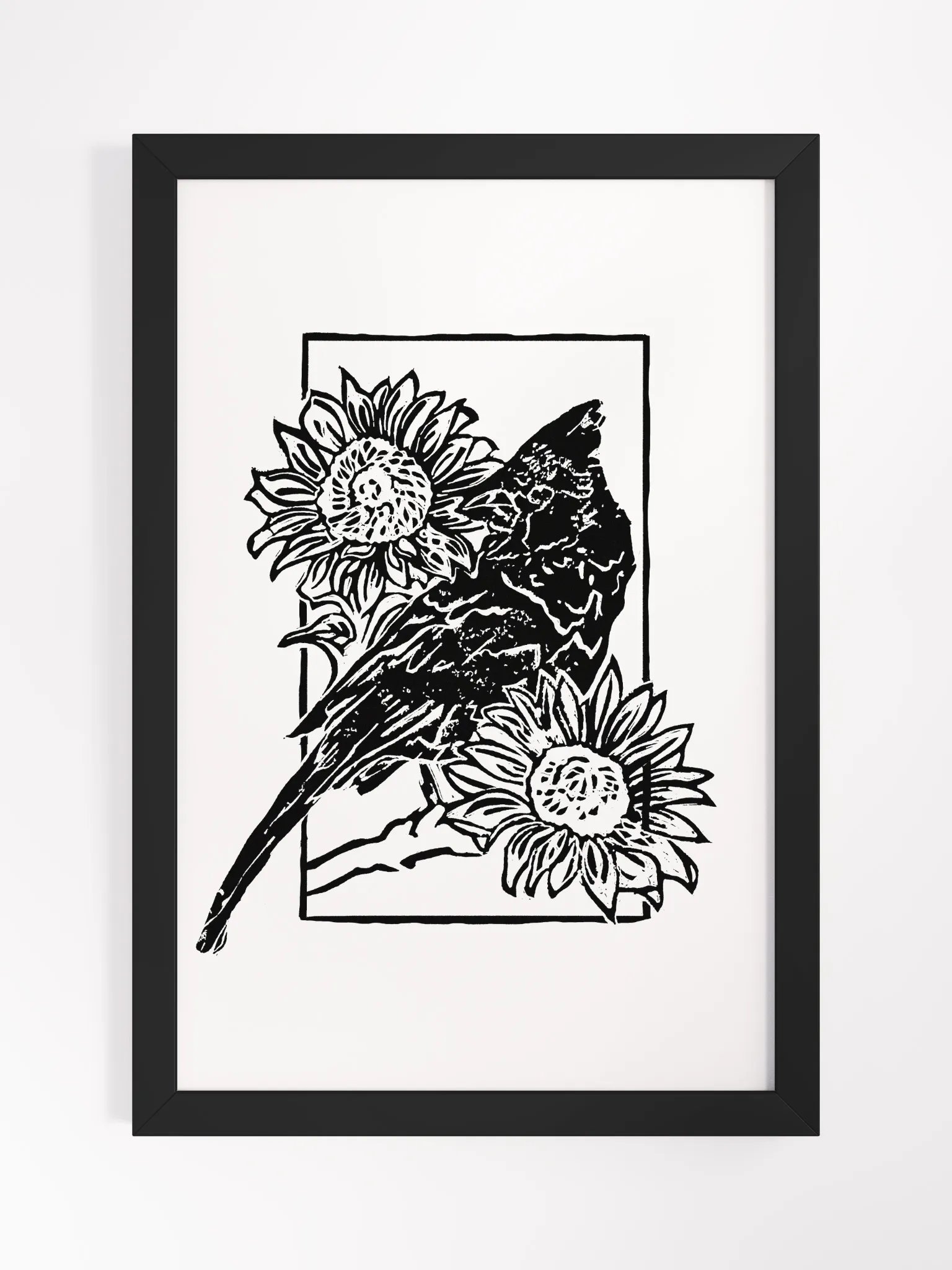 Bird Print in Black product image (1)