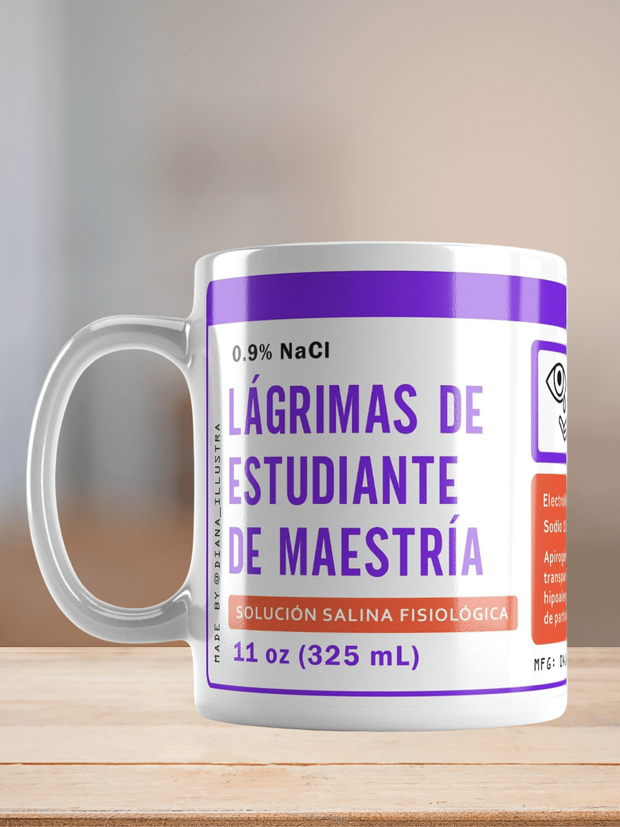 "Lágrimas de estudiante de maestría" (SPANISH) Ceramic mug product image (7)