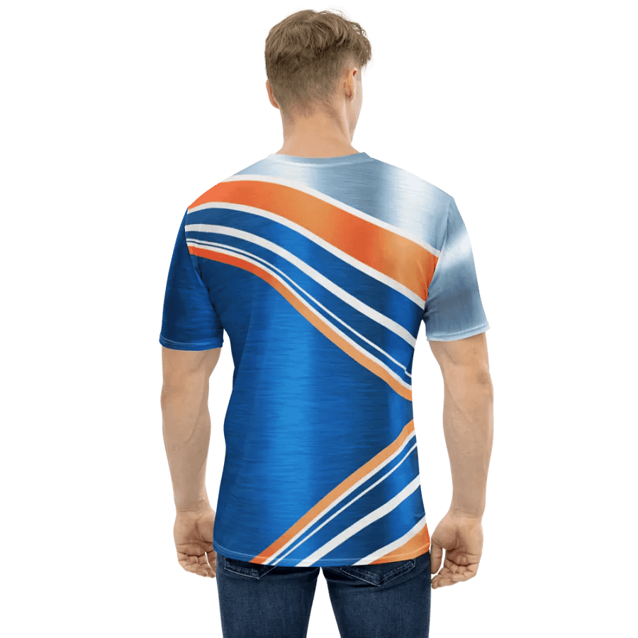 Velocity Wave Tee - Electric Blue Motion Art product image (2)