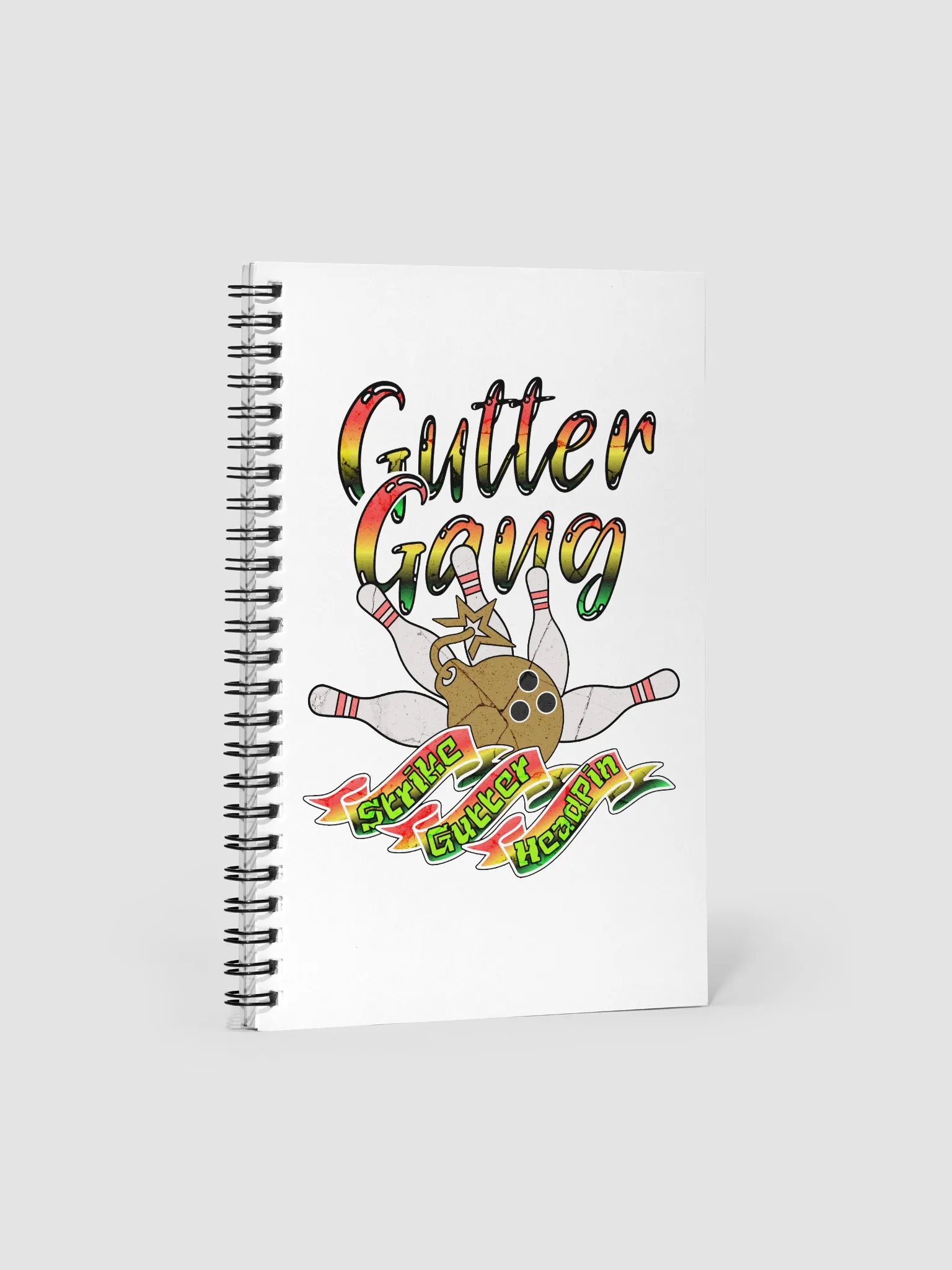 Gutter Gang Bowling Spiral Notebook product image (2)